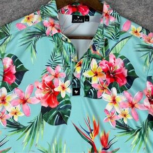 Bad Birdie Vibrant Floral Polo